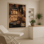 poster promozionale lion estetique evento centro estetico